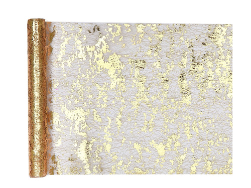 Decorațiune de masă lucioasă - auriu - 28 cm x 5 m - 1 buc.