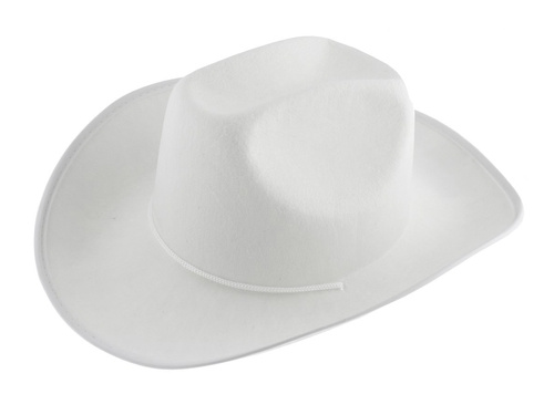 Pălărie albă de cowboy - 1 buc.
