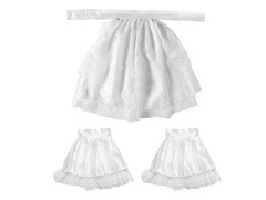 Jabot din dantelă cu manșete - 3 buc.