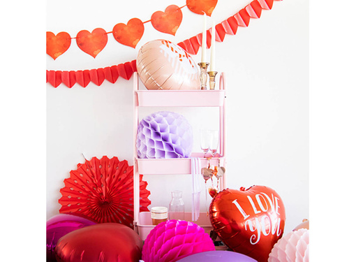 Ghirlandă de inimi din folie - 6 m - 1 buc.