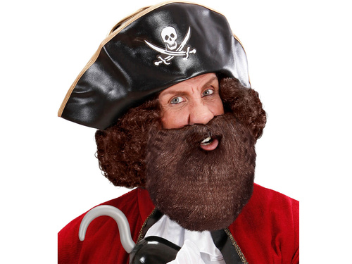 Barbă cu mustață maro - 1 buc.