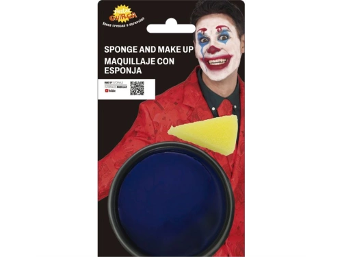 Vopsea de machiaj albastru marin cu burete - 9g - 1 buc.