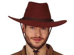 Pălărie de cowboy maro cu boruri mari - 1 buc.