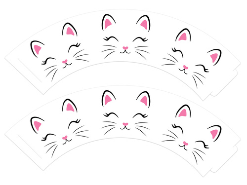 Folii pentru cupcakes Kitten - 6 buc.