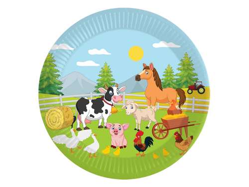 Farfurii de hârtie Farm - 18 cm - 6 buc.