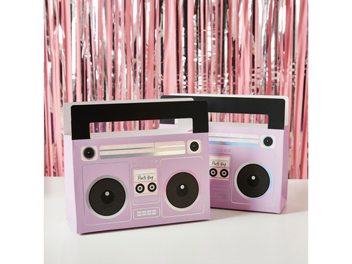 Pungă de hârtie Boombox - 20.5cm x 17.5cm - 5 buc.