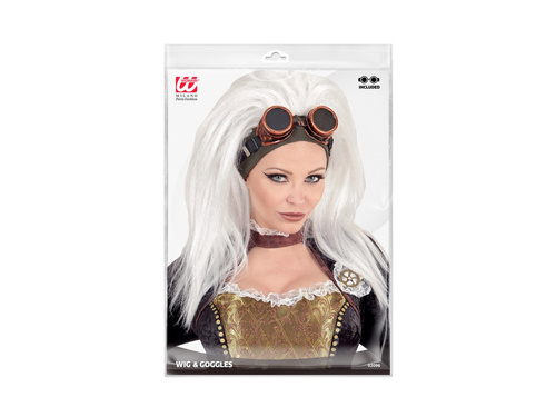 Peruca Steampunk cu ochelari