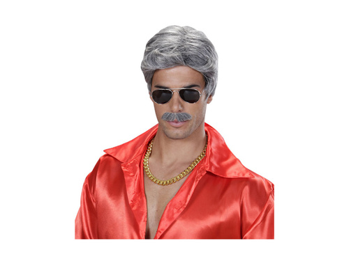 Playboy Dream Hair perucă gri cu mustață