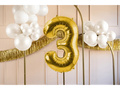 Balon din folie numărul 3 auriu - 72 cm - 1 buc.