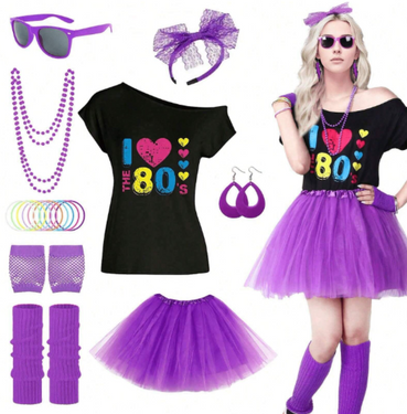 80s Disco set violet