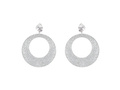 Cercei clips Cercuri argintii cu sclipici