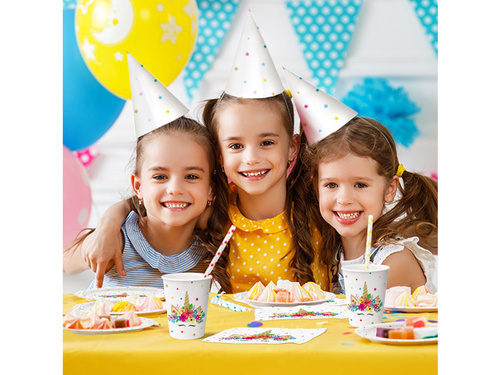 Pahare de hârtie Unicorn - 250 ml - 8 buc.