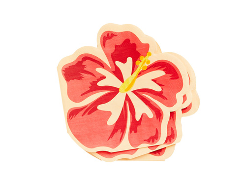 Șervețele cu flori tropicale - 16,5 cm - 16 buc.