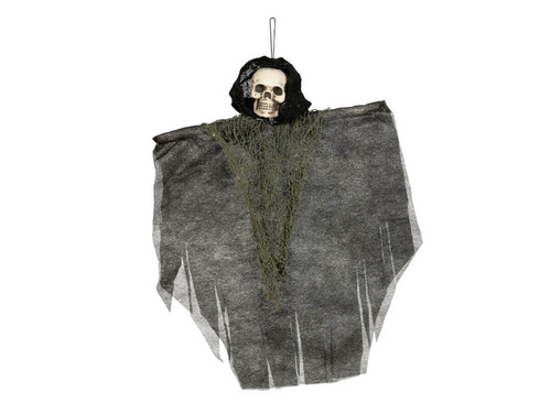 Decorațiune suspendată Schelet în eșarfă neagră - 30 cm - 1 buc.