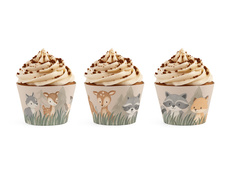 Cupcake liners Animale de pădure - 6 buc.