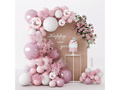 Set de baloane pentru ghirlanda de baloane albe și roz - 107 buc.