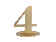 Decorațiune de masă numărul patru auriu - 1 buc.