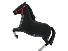 Balon folie cal negru - 73x80 cm - 1 buc.