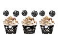 Set decorațiuni pentru prăjituri Spooky Skulls - 12 buc.