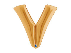 Balon din folie litera V auriu - 40" - 1 buc.