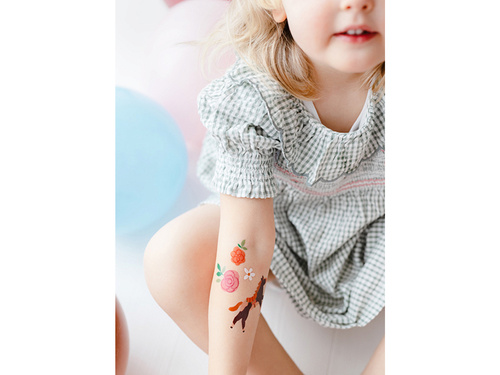 Tatuaje lavabile Cai și flori - 16 buc.