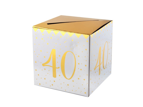 Cutie plic cu felicitări, cadouri pentru a 40-a aniversare - 1 buc.