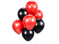 Set de baloane roșii și negre - 30 cm - 7 buc.