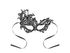 Mască de carnaval din dantelă neagră - 1 buc.