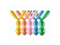 Baloane în formă de iepurași mix de culori - 50 buc.