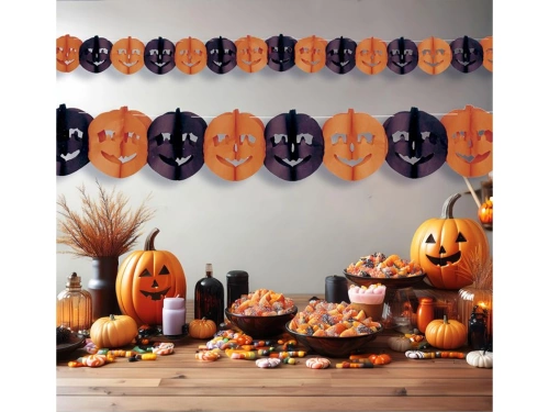 Ghirlanda de Halloween Dovleci - 300 cm - 1 buc.