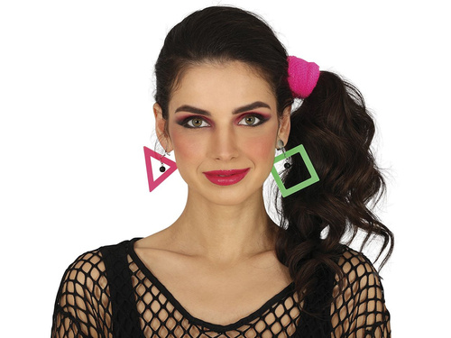 Cercei cu clip neon - 1 pereche