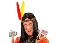 Bentiță indiană cu 2 pene - 1 buc.