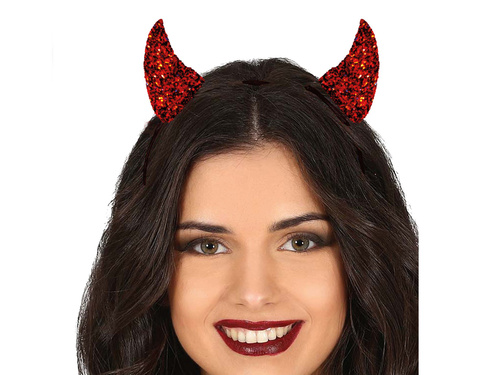 Coarne de diavol cu sclipici - 1 buc.