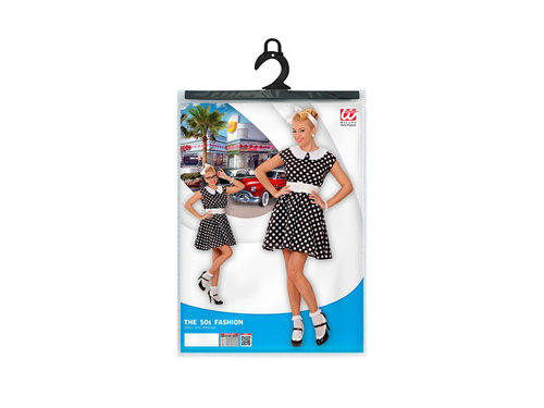 Costum de femeie din anii '50. cu petticoat cusut (negru)