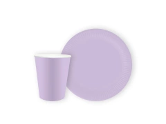 Veselă de unică folosință violet - 24 buc.