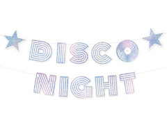 Ghirlandă Disco argintie - 1 buc.