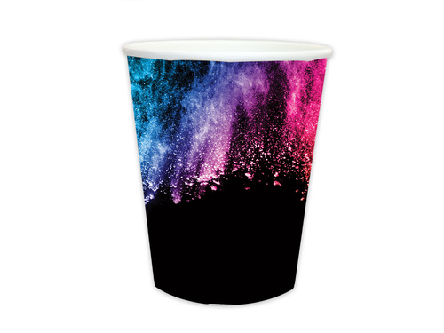 Pahare de hârtie neon - 250 ml - 6 buc.