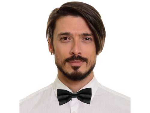 Papion clasic negru - 12 cm - 1 buc.