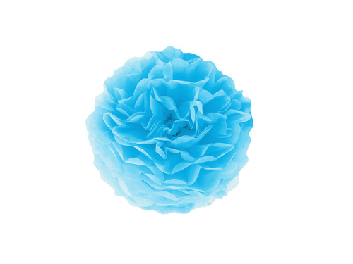 Decorațiuni florale suspendate pom pom - albastru - 25 cm - 1 buc.