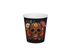 Dia De Los Muertos Halloween pahare de hârtie - 250 ml - 6 buc.