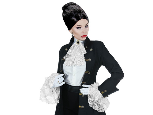 Jabot din dantelă cu manșete - 3 buc.