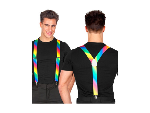 Bretele curcubeu multicolore