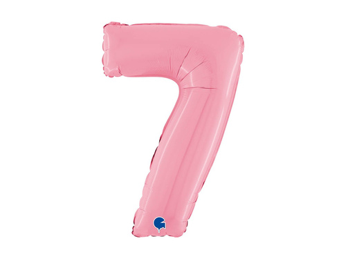 Balon din folie numărul 7 roz pastel - 26" - 1 buc.