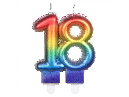 Lumânare colorată optsprezece - 18 - optsprezece