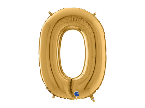 Balon din folie auriu litera O - 66 cm - 1 buc.