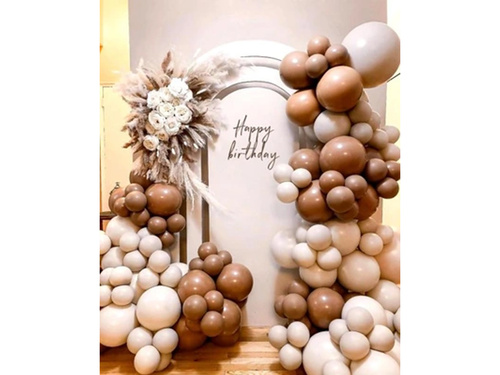 Set baloane ghirlanda baloane bej și mure - 81 buc.
