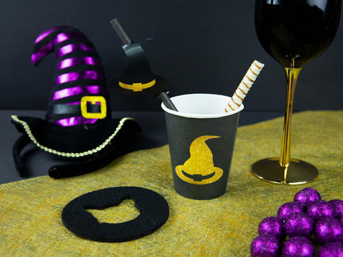 Paie Halloween vrăjitoare și pisică - 6 buc.