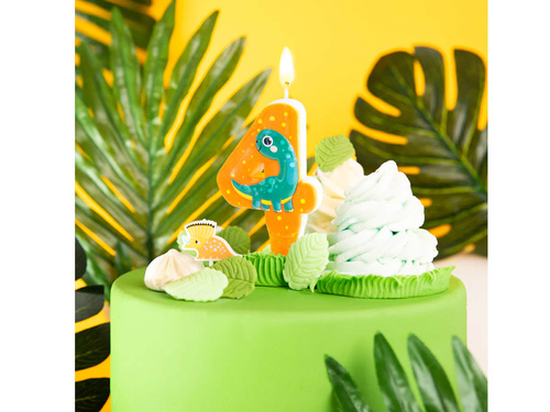 Numeral lumânare dinozauri - 4 - patru