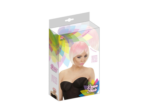 Peruca roz și alb Fashion melange