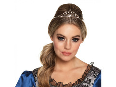 Diademă tiară din metal argintiu - 1 buc.